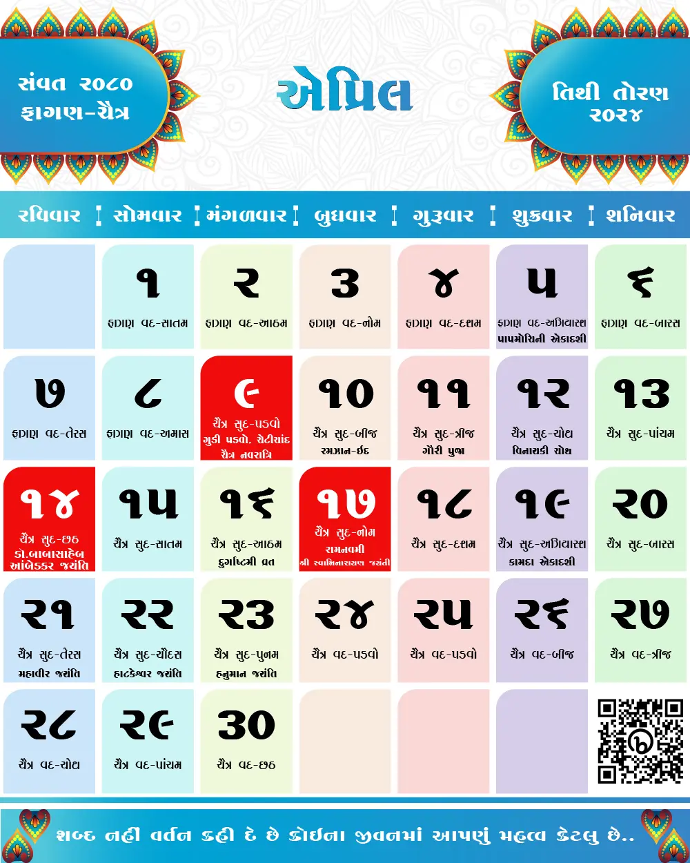 જાન્યુઆરી 2024 ના તહેવારો અને મહત્વના દિવસો | January 2024 Gujarati Calendar