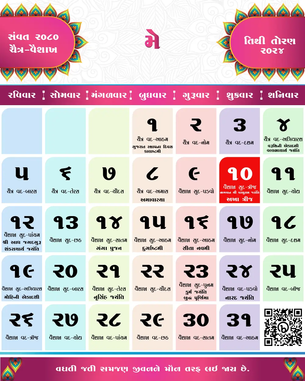 જાન્યુઆરી 2024 ના તહેવારો અને મહત્વના દિવસો | January 2024 Gujarati Calendar